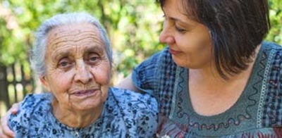 woman with her grandmother