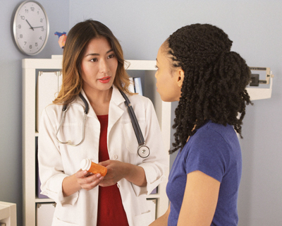 doctor talking to a patient